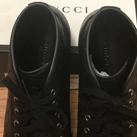 GUCCI GG GUCCISSIMA MICROSOFT NERO SNEAKERS SIZE 6.5 - Picture 4 of 7